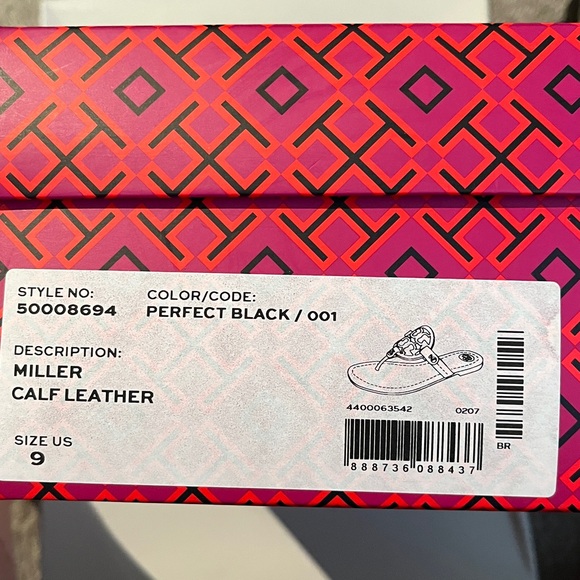 Tory Burch Black Leather Sandals - Picture 3 of 3